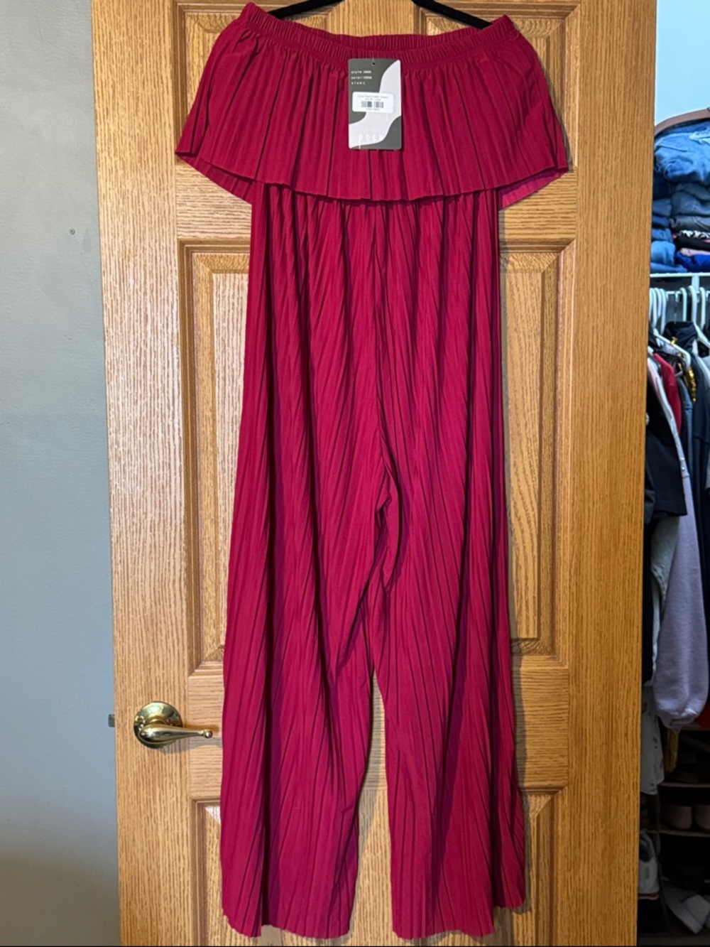 Strapless Wide-Leg Jumpsuit
